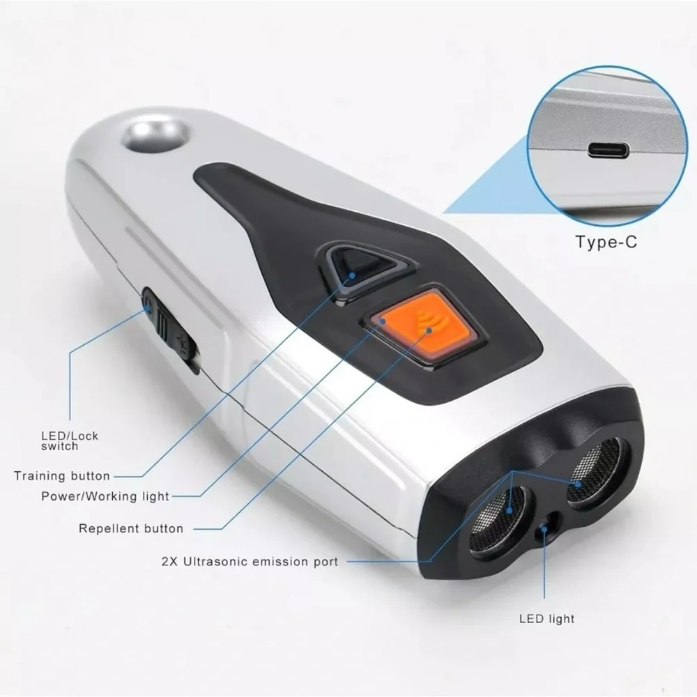 Dog Bark Deterrent Devices,3 in 1 Dual Sensor Anti Barking Device Training june